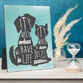 Kat- en hondenvrienden Beste vriendenkaarten Fotoplaat (Zijkant)