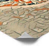 Kat- en hondenvriendschap, abstract poster (Hoek)