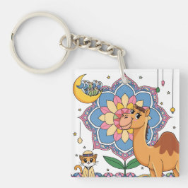 Kat en kameel sleutelhanger