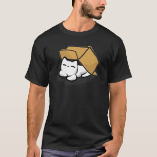 Kat En Karton Gelukkige Kat In Een Doos Huisdier T-shirt