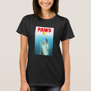 Kat en karton van gele rubber, luiend keukengerei t-shirt