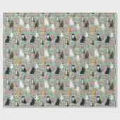 Kat- en kartonnen bakpapier cadeaupapier (Vlak)