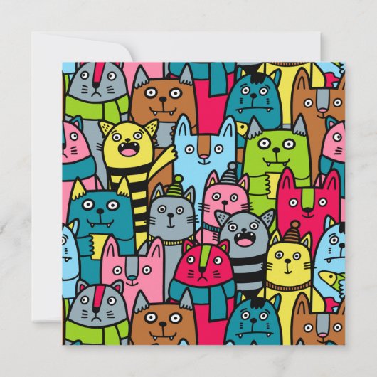 Kat en katjes kaart (Achterkant)