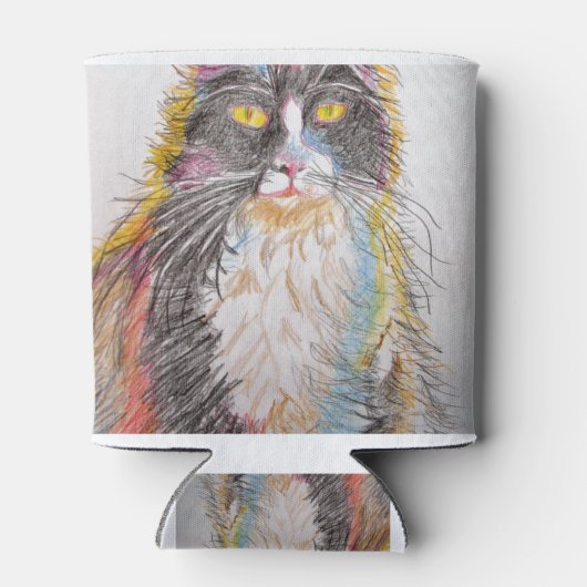 Kat- en kattekenkatten voor Cute Tuxedo Blikjeskoeler (Achterkant)