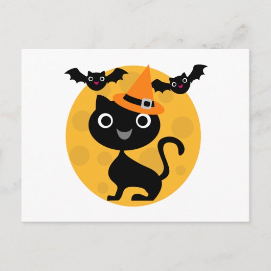Kat en katten Halloween T-shirts en cadeautjes Briefkaart (Voorkant)