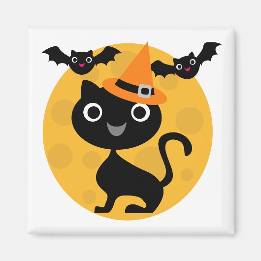 Kat en katten Halloween T-shirts en cadeautjes Magneet (Voorkant)