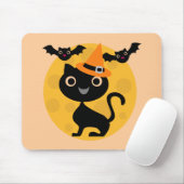 Kat en katten Halloween T-shirts en cadeautjes Muismat (Met muis)