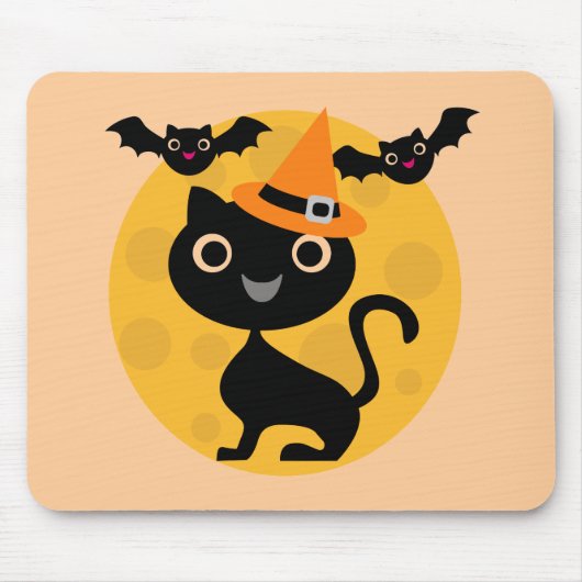 Kat en katten Halloween T-shirts en cadeautjes Muismat (Voorkant)