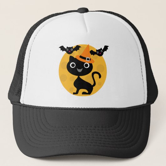 Kat en katten Halloween T-shirts en cadeautjes Trucker Pet (Voorkant)