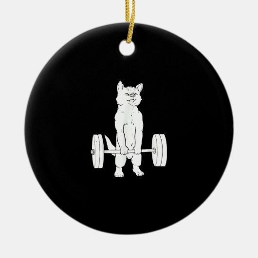Kat- en kattengewicht keramisch ornament (Voorkant)