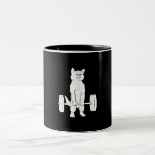 Kat- en kattengewicht tweekleurige koffiemok