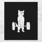 Kat- en kattengewicht wijn etiket (Enkel label)