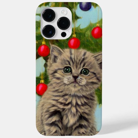 kat en kerstboom Case-Mate iPhone case (Achterkant)