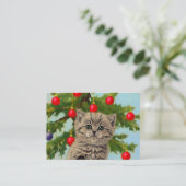  kat en kerstboom informatiekaartje (Staand voorkant)