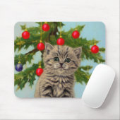 kat en kerstboom muismat (Met muis)