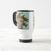 kat en kerstboom reisbeker (Voorkant links)