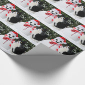 Kat en Kerstmis in Santa Snowman Cadeaupapier (Hoek)