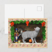 Kat en kerstspullen briefkaart (Voorkant / Achterkant)