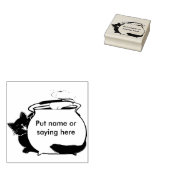 Kat en ketel 2 illustratie kunststempel rubberstempel (Gestempeld)