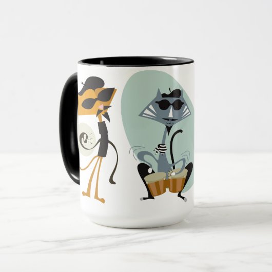 Kat en kit mok (Voorkant links)