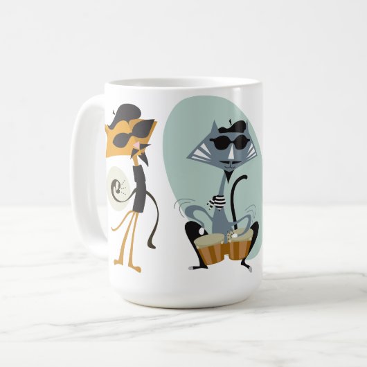 Kat en kit mok (Voorkant links)
