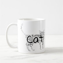Kat en Kitten Word Cloud - Uniek ontwerp