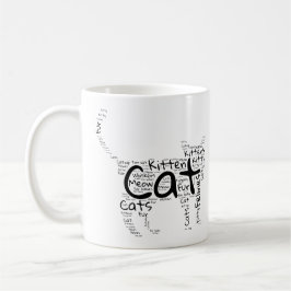 Kat en Kitten Word Cloud - Uniek ontwerp Koffiemok