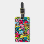 Kat en kittens bagagelabel (Voorkant verticaal)