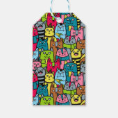 Kat en kittens cadeaulabel (Voorkant)