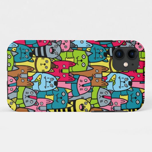 Kat en kittens Case-Mate iPhone case (Achterkant (horizontaal))