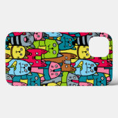Kat en kittens Case-Mate iPhone case (Achterkant (horizontaal))