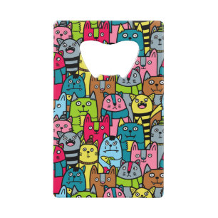 Kat en kittens creditkaart flessenopener