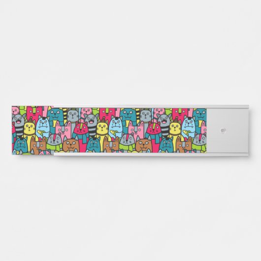 Kat en kittens deurbordje (Voorkant)