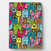 Kat en kittens fotoplaat (voorkant)