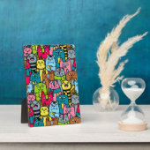 Kat en kittens fotoplaat (Zijkant)