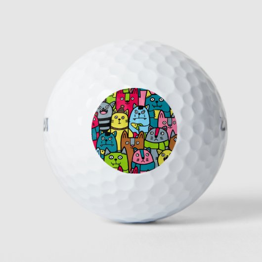 Kat en kittens golfballen (Voorkant)