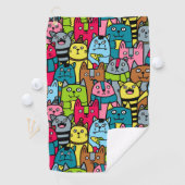 Kat en kittens golfhanddoek (Insitu)