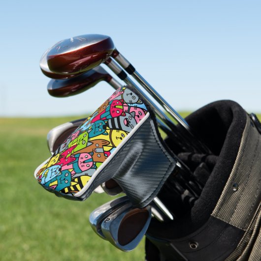 Kat en kittens golfheadcover (Insitu)