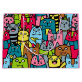 Kat en kittens groot cadeauzakje (Voorkant)