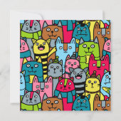 Kat en kittens kaart (Achterkant)