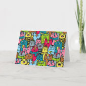 Kat en kittens kaart (Achterkant)