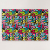 Kat en kittens legpuzzel (Horizontaal)