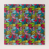 Kat en kittens legpuzzel (Horizontaal)