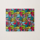 Kat en kittens legpuzzel (Horizontaal)