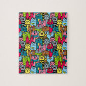 Kat en kittens legpuzzel (Verticaal)