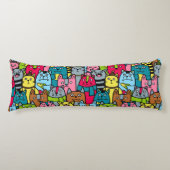 Kat en kittens lichaamskussen (Voorkant)