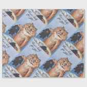 Kat en Kittens, Louis Wain Cadeaupapier (Vlak)