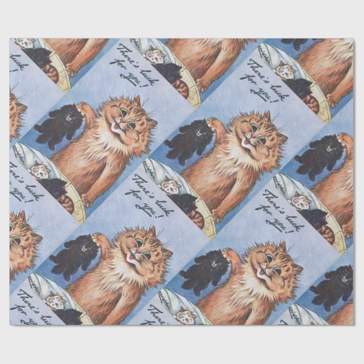 Kat en Kittens, Louis Wain Cadeaupapier (Vlak)