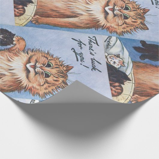 Kat en Kittens, Louis Wain Cadeaupapier (Hoek)