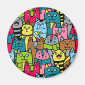 Kat en kittens magneet (Voorkant)